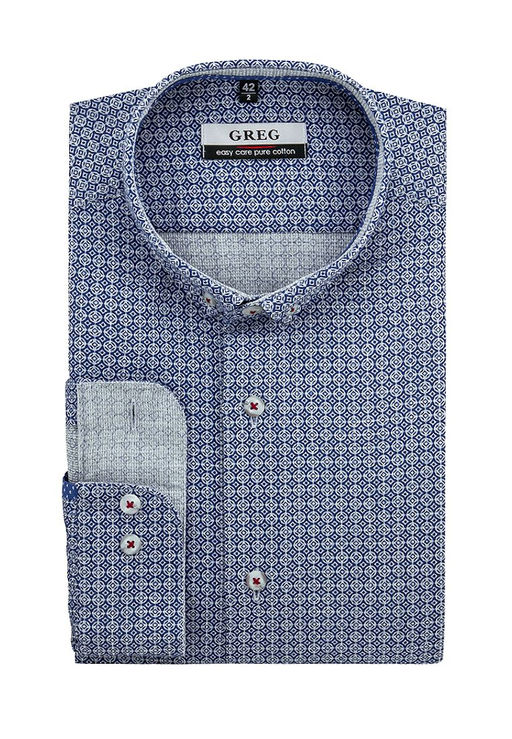 Сорочка мужская длинный рукав GREG 323/131/1493/Z/b/1p  фото 2
