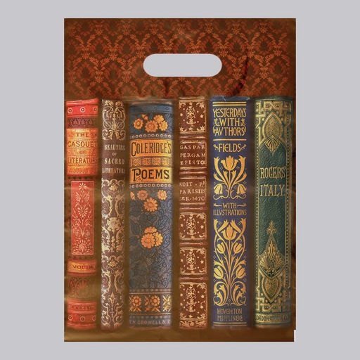 Цена за 50 шт. Пакет «Книги» полиэтиленовый с вырубной ручкой, 50 мкм, 30×40 см