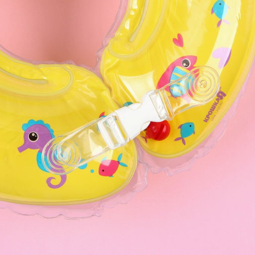 Круг детский на шею, для купания, Подводный мир, от 1 мес, двухкамерный, с погремушками - Крошка я фото 4