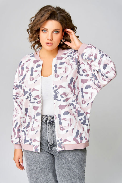 Бомбер Swallow 789 черный+принт леопард  фото 31