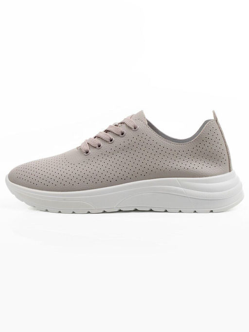 03-YH596-3 GRAY/BEIGE Полуботинки летние женские (натуральная кожа)
