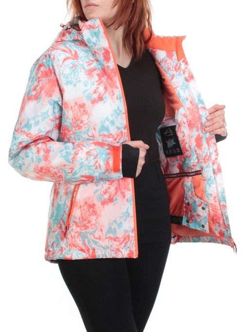 W1605-2 PINK PRINT Куртка горнолыжная женская ERUITOR (100 гр. холлофайбера) - Fashion фото 8