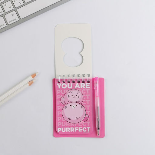 Цена за 2 шт. Подарочный набор 8 марта: С 8 мяута 9?10.4 см: блокнот и мини-ручка - Artfox фото 2