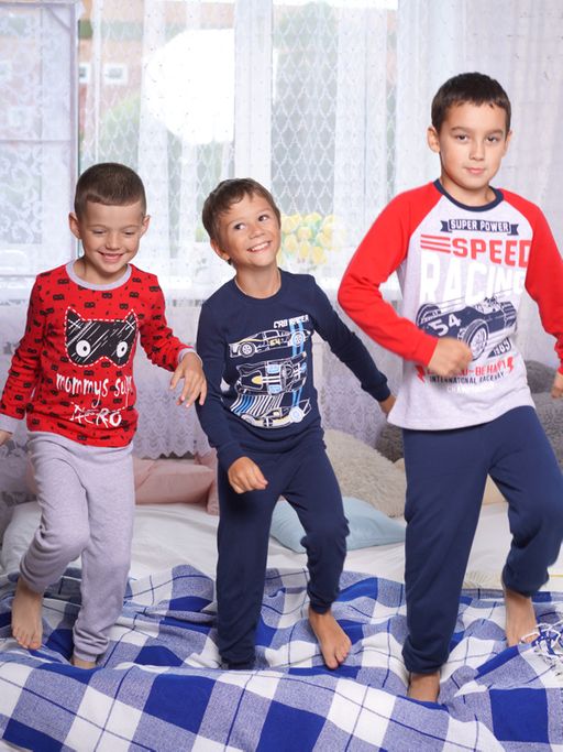 CRB wear/CAK 5393 Пижама для мальчика, красный-серый меланж/Ex.Cherubino  фото 2