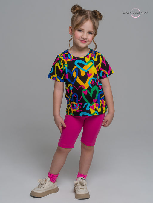 Костюм Актив яркие сердца-фуксия - Sovalina фото 3