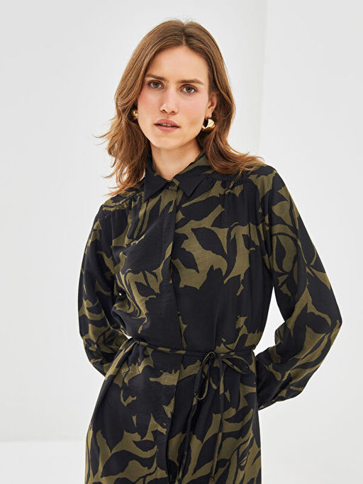 Desenli Kad?n G?mlek Elbise