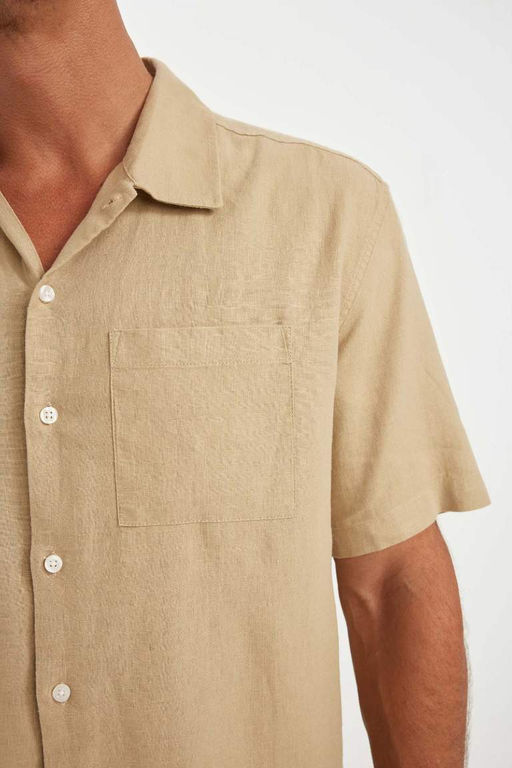 Рубашка с короткими рукавами и воротником-поло Relax Fit - Defacto фото 4