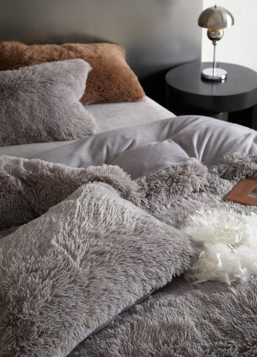 Меховой КПБ Mency Однотонный MMENO004 Евро