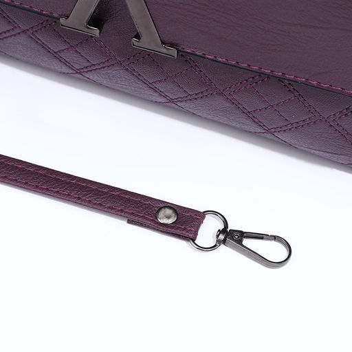 Сумка-клатч на магните, длинный ремень, цвет фиолетовый - Simaland фото 6