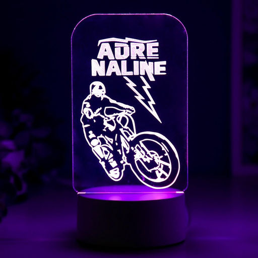 Светильник 3D RISALUX Вело, LED-ночник, RGB, от сети, 9.5?10?19.5 см  фото 7