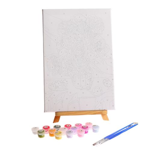 Картина по номерам на холсте с подрамником Букет пионов, 30х20 см - Школа талантов фото 4