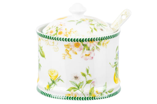 Сахарница 320 мл 9*9*10 см Лимоны + ложка, NEW BONE CHINA - Elan gallery фото 15