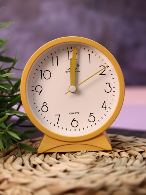 Часы-будильник Morning mood, yellow (11,2х10,5 см)