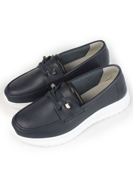 03-ZL-8861-1 NAVY Полуботинки женские (натуральная кожа)