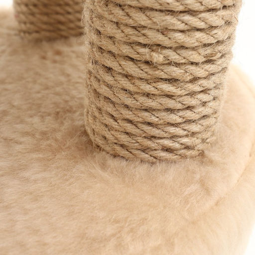 Домик для кошек с когтеточкой, овальный с площадкой, джут, 80 х33 х 91 см микс цветов - Пижон фото 4