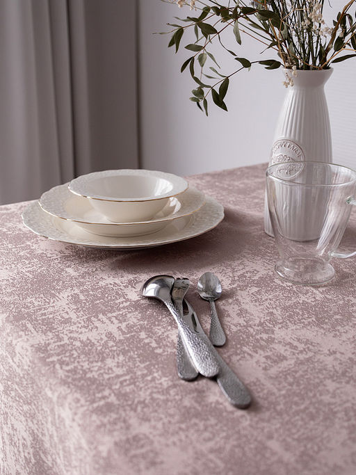 Скатерть жаккардовая 160x250 бежевый полиэстер - Denastia фото 3