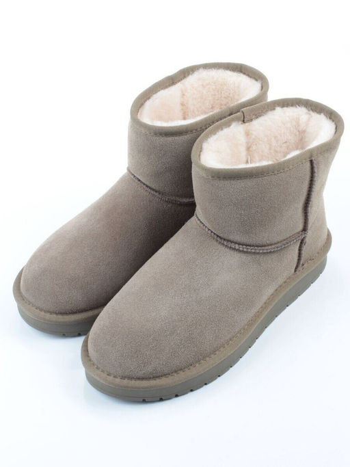 04-PF5854-6 KHAKI Угги женские (натуральная замша, 100% шерсть)