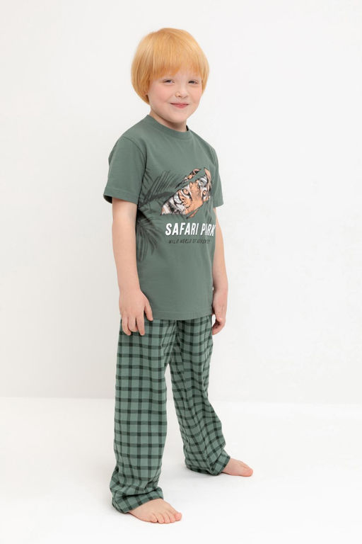 К 1599/зеленый мох,клетка пижама для мал - Crockid фото 4