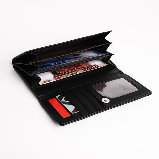 Кошелёк на магните, цвет чёрный - Simaland фото 4