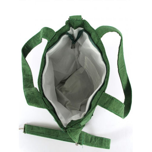 Сумка женская текстиль LIU-02-40 (шоппер) -mpl, 1 отд, плечевой ремень, вельвет зеленый 262054 - Adelia фото 3