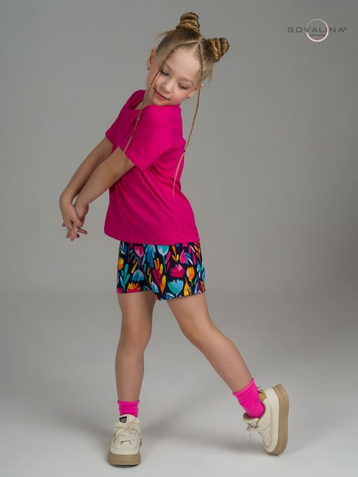 Костюм Лайт фуксия-акварельные цветы - Sovalina фото 2