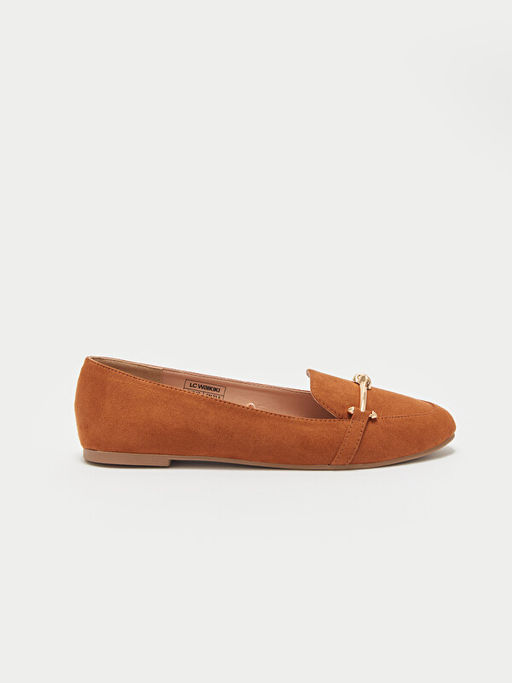 Zincir Detayl? Kad?n Loafer Ayakkab?