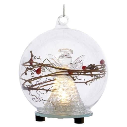 Украшение новогоднее "Ангел" с подсветкой , D 10 см, L10 W10 H10 см