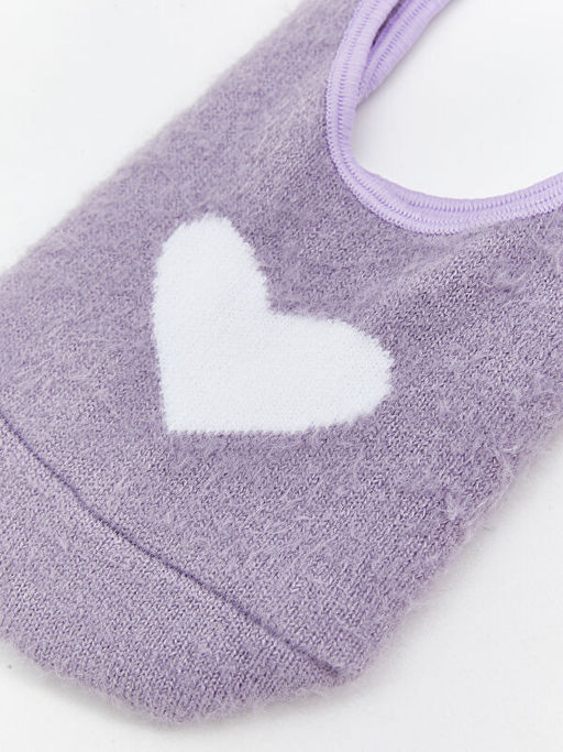 Kalp Desenli Kad?n Babet ?orap