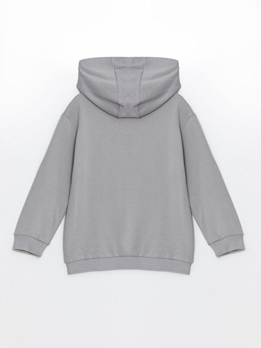 Kap??onlu Uzun Kollu Bask?l? Erkek ?ocuk Sweatshirt