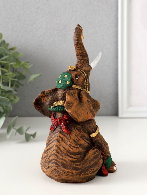 Фигурка полистоун «Слон индийский сидит», 17.5×8.5×9 см