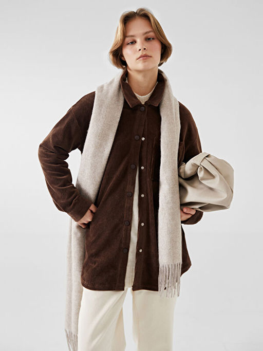 Oversize Kadife Kad?n G?mlek Tunik