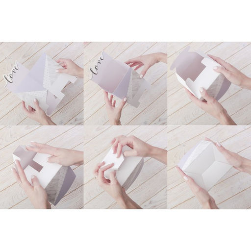 Цена за 2 шт. Коробка для мини букетов «Котик», 12 х 20 х 10 см