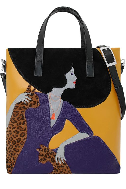 Сумка с аппликацией ДС-220-224 черный+желтый - Protege фото 3