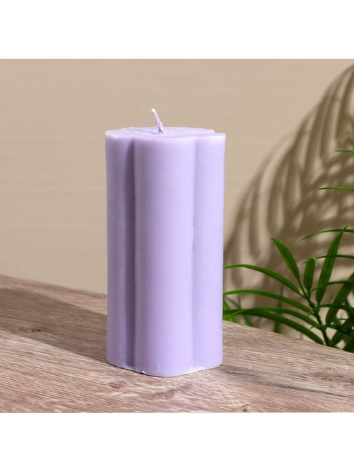 Свеча "Цветок" 6х6х12 см, соевый воск МИКС