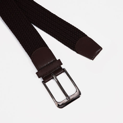Ремень мужской Великан, ширина 3,5 см, резинка, цвет коричневый - Simaland фото 2