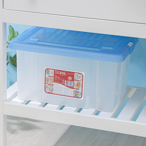 Ящик для хранения Darel-box, 18 л, 40×30×21 см, с крышкой, МИКС