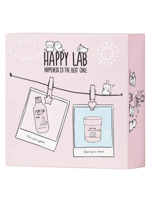 Happy Lab Набор для ухода за телом Sweet Dreams: гель для душа, скраб для тела, 300 мл, 240 г