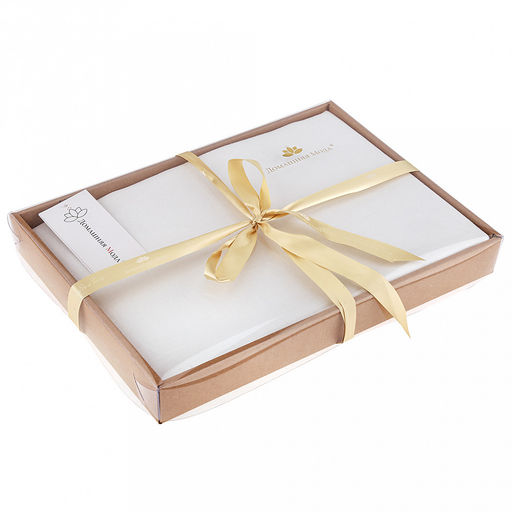 Дорожка столовая, сервировочная 57х159см "Туманное утро", жаккард/пестроткань: лен 51%, хлопок 49%, плотность 215г/м2, упаковка: на картоне, "Домашняя мода" (Россия)