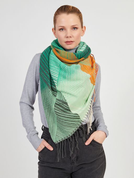 Большой  платок в стиле арт-деко в составе шерсть - Tantino фото 2