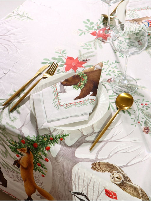 Набор новогодний «Новогоднее чудо»: скатерть 150×220 см ±3 см с ВГМО, салфетка 40×40 см-12 шт., 100% хлопок