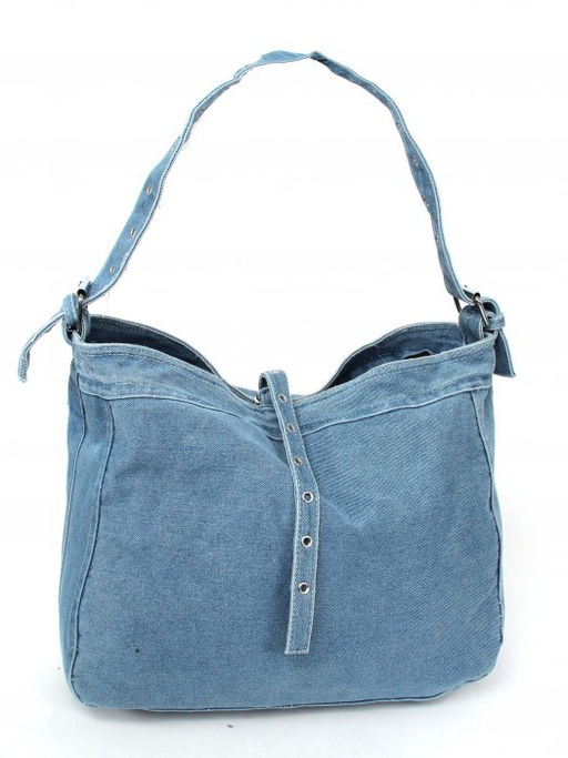 Сумка женская текстиль JN-76-8182, 1отд, плечевой ремень, голубой jeans SALE 261811