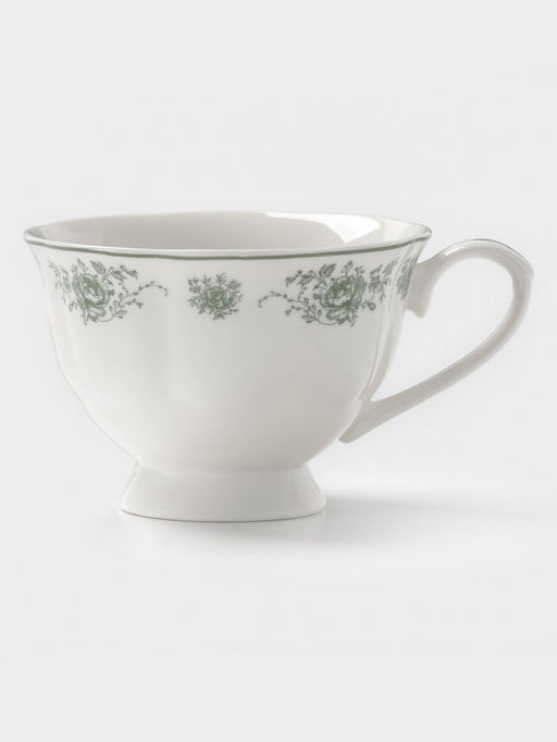 Чайная пара WY Emerald Essence, фарфор, 220 мл, белая