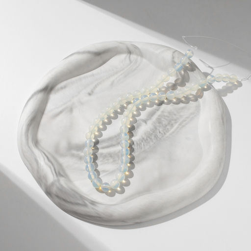 Бусины на нити шар №8 «Лунный камень», +/- 37 см