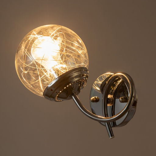 Бра «Франни», Е27, 40 Вт, 19×15×26 см, серебро