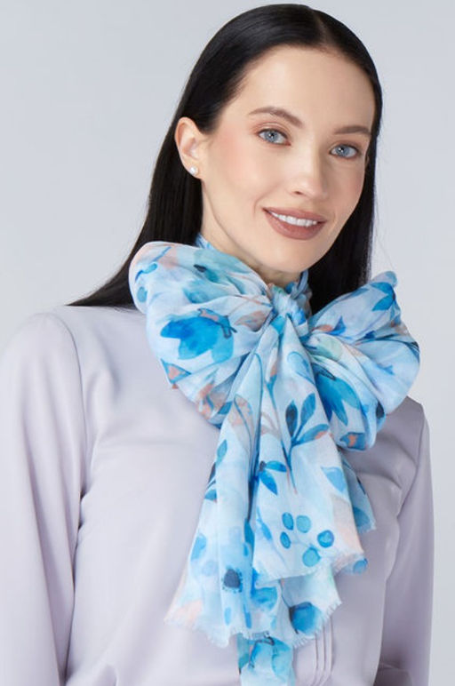 Большой, мягкий, тонкий и очень нежный двусторонний палантин с рисунком - Tantino фото 8