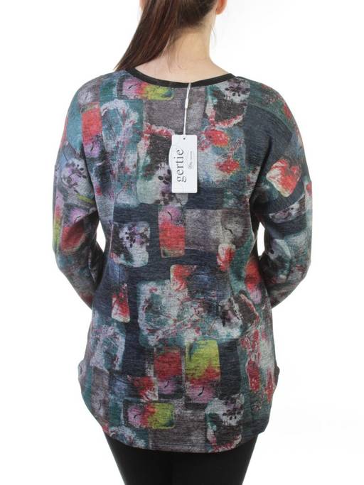 4001 DK. BLUE Кофта женская (60% хлопок, 20% вискоза, 10% полиамид, 10% эластан)