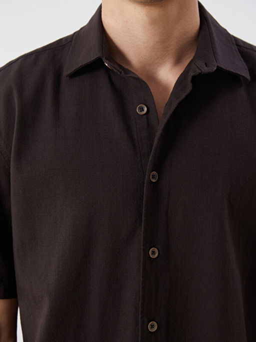 Rahat Kal?p K?sa Kollu Poplin Erkek G?mlek