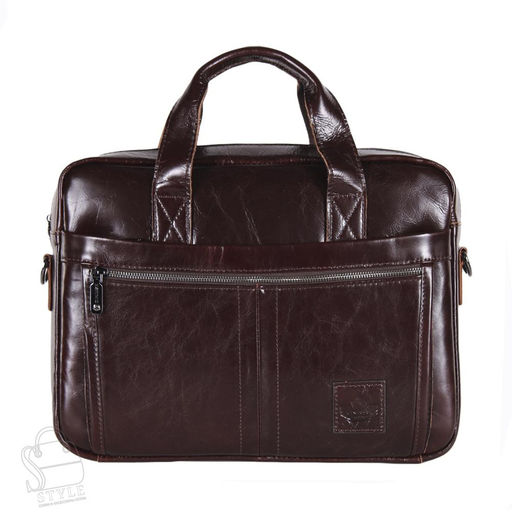 Портфель мужской кожаный 11020Z brown Zinimsk  в Новосибирске