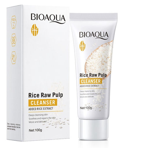 BIOAOUA , Пенка для умывания с экстрактом риса Rice Raw Pulp, 100 гр. - Bioaqua фото 2