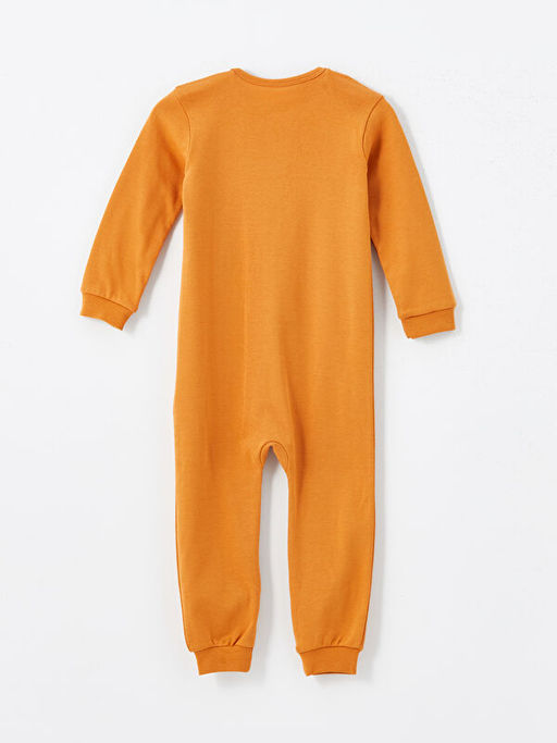 Bisiklet Yaka Uzun Kollu Erkek Bebek Tulum